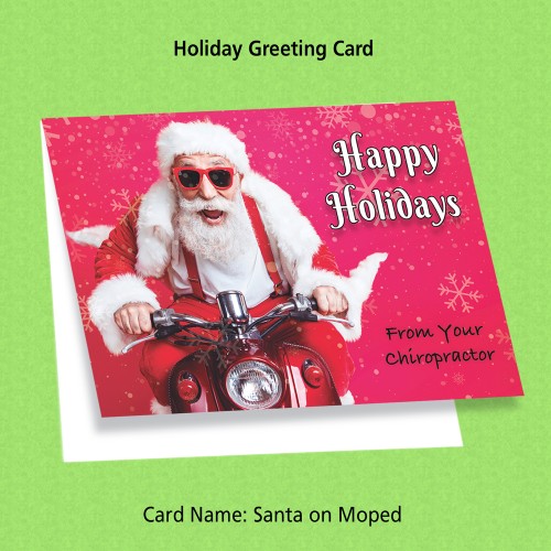 Greeting Card - "Santa on Moped"