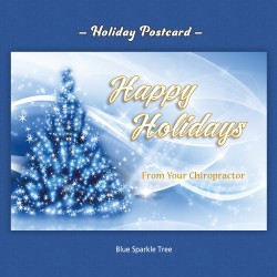 Greeting Card - "Blue Sparkle Tree"