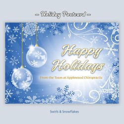 Postcard - "Swirls & Snowflakes"